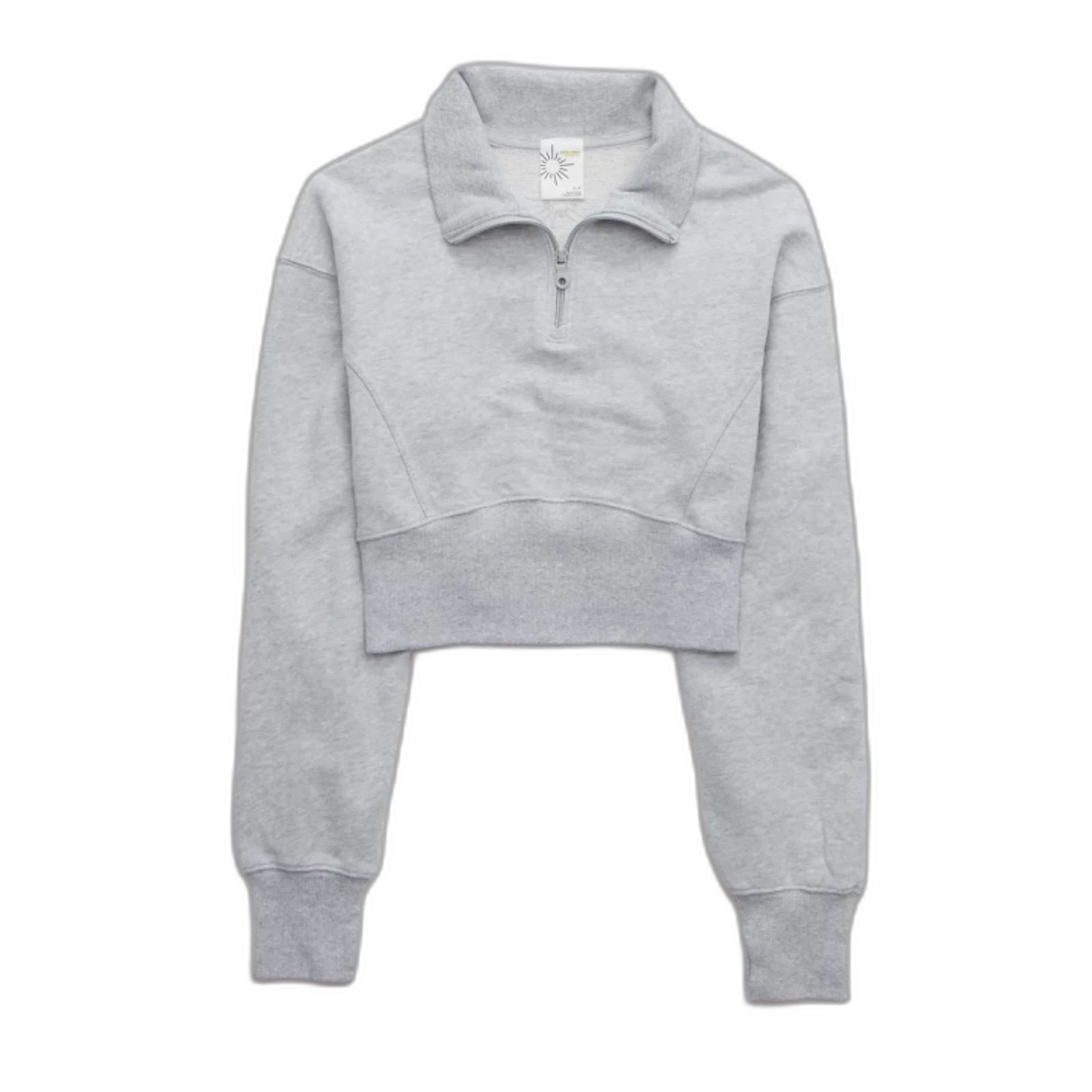 Offline By Aerie Throw Back Corset Cropped Quarter Zip Lounge Athleisure Small